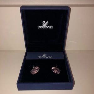 Swarovski Crystal Heart Drop Earrings